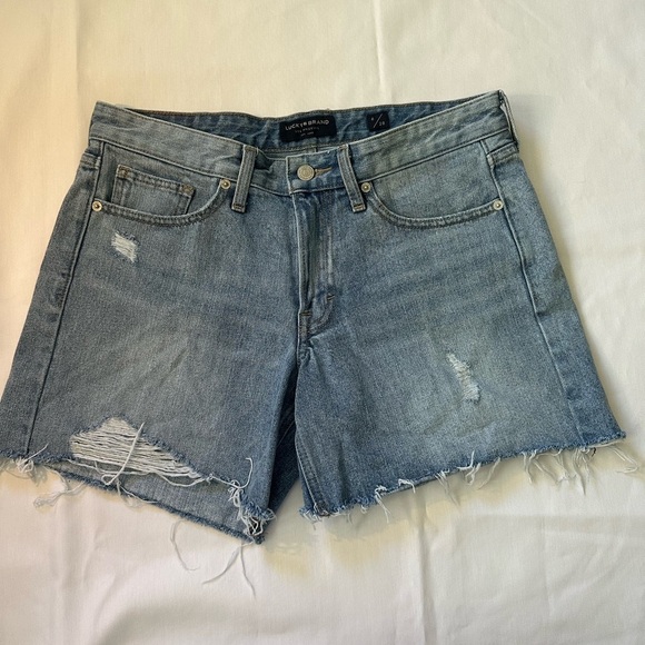 Lucky Brand Pants - Lucky Brand Blue Distressed Jean Shorts size 6/28
